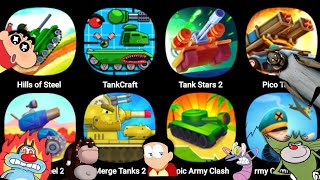 Hills Of Steel vs Gerand Tanks vs Block Tank Wars 2 With Oggy vs Friends Gameplay | Mix Gaming screenshot 5