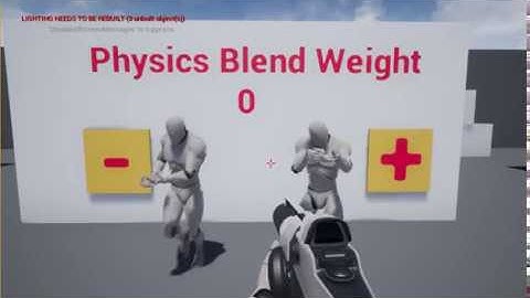 Using upper-body physics to simulate zombie movement