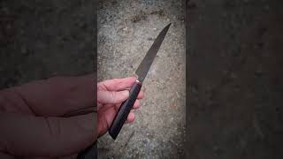 Кованый кухонный нож ручной работы. Клинок x50cr15mov 140*30*0,9мм.  дуб. стоимость  2400 руб.