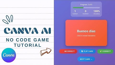 Create an Interactive Flashcard Game Using Canva AI | No Code Tutorial