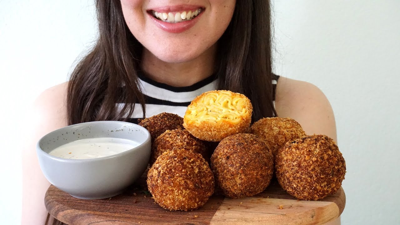 ASMR Deep Fried Vegan Buffalo Mac & Cheese Balls (Mostly No Talking) YouTube