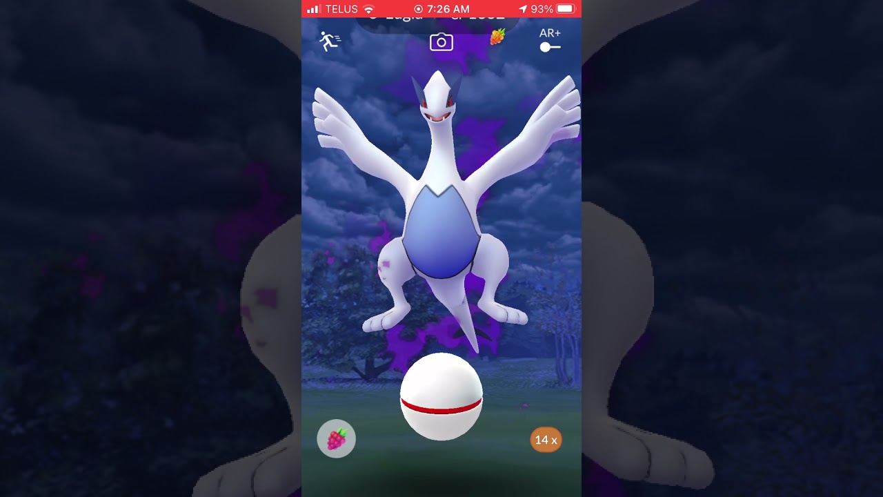 Finally catching Shadow Lugia - Pokémon Go