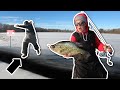 CROSSING UNSAFE ICE for INSANE School Of Crappies!