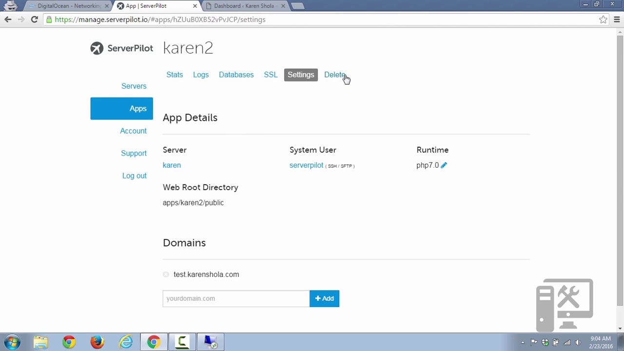 Delete WordPress Install From Serverpilot With Digitalocean Droplet