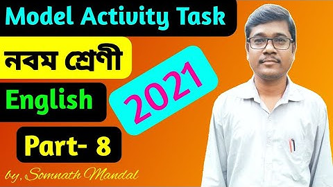 Class 9 English Model Activity Task Part 8 // Wbbse Model Activity Task 2021