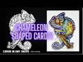 Look! I Made A Chameleon-Shaped Card.  #shorts#cardsinanyshape #cardcreations #cricut