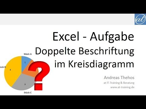 Excel 481 Aufgabe Kreisdiagramm Mit Zwei Beschriftungsflachen Pro Segment Youtube