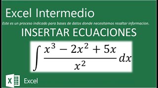 Insertar ecuaciones en Excel y Word