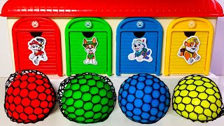 Oddly Satisfying Garage l How I Made 4 Slime Balls & Princesses FROM Rainbow Beads & Cutting ASMR