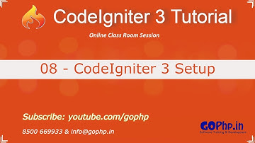8 - CodeIgniter 3 Setup | CodeIgniter 3 Tutorial
