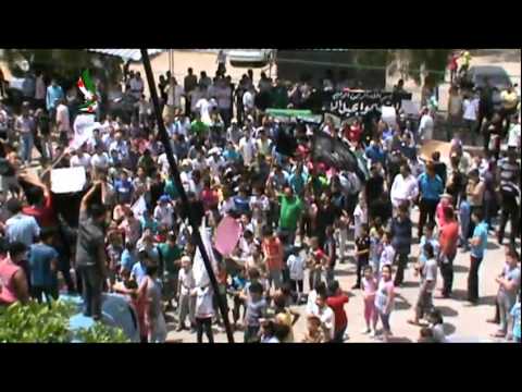 حمص الصامدة حي الوعر 7 6 2013 شارع الفردوس مظاهرة رائعة للأحرار نصرة للقصير أغنية جايينك
