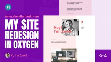 My Site Redesign in Oxygen Builder Part 1 - Template, Heading and Footer