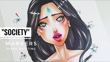 SOCIETY | Copic Markers Drawing Timelapse (Process)