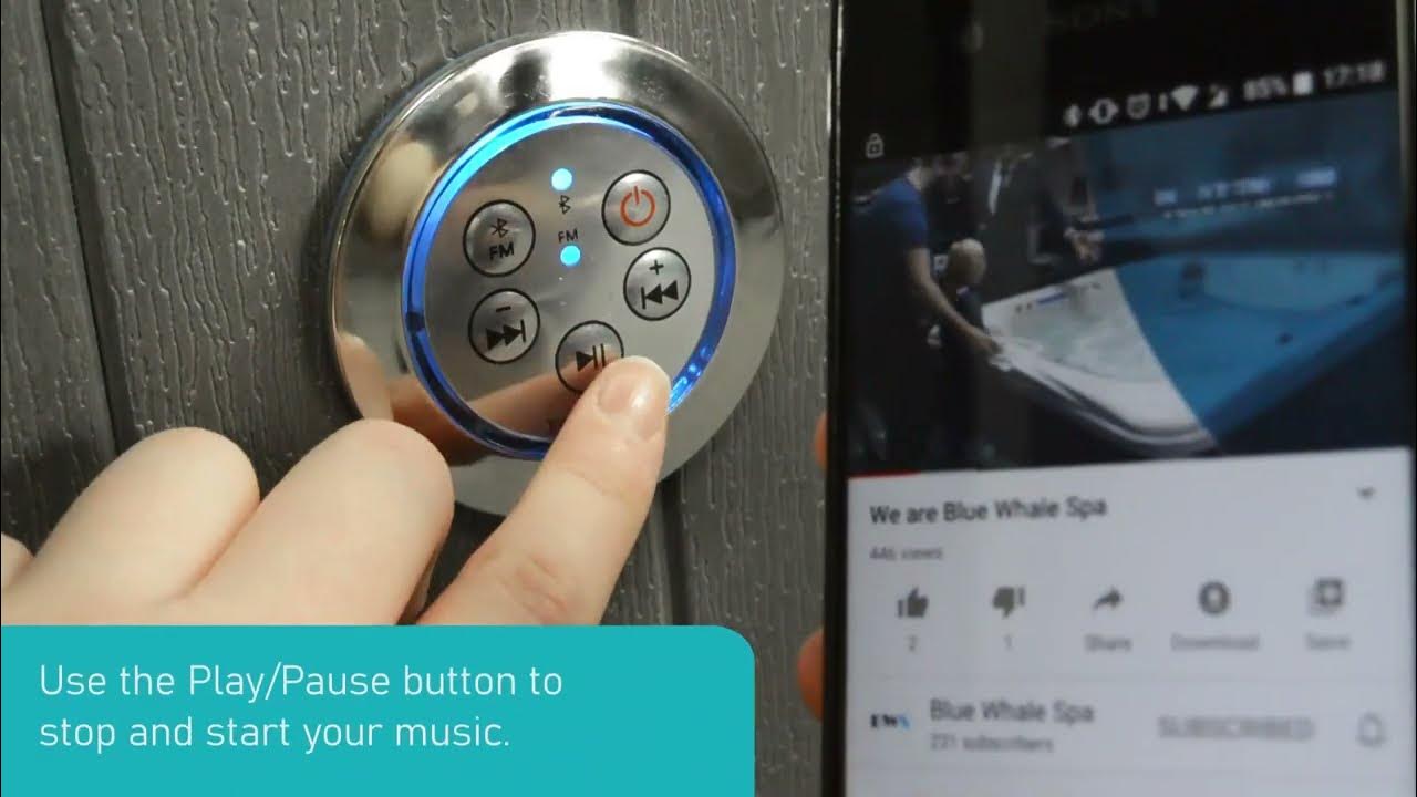 How to use your hot tub Bluetooth Sound System Blue Whale Spa YouTube