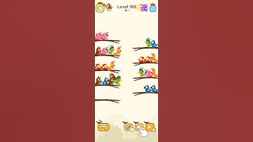 bird sort color game leval 103 #games #birdsortcolor #colorgame #gameplay #birdsort #colormatching