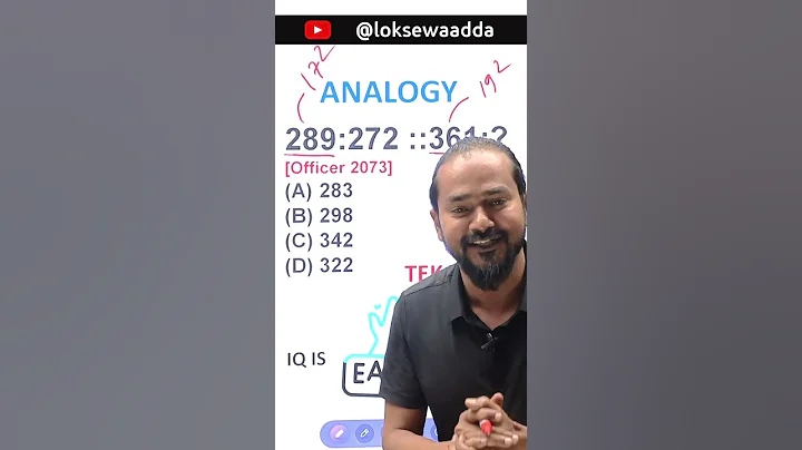 Number Analogy | IQ tricks by Tek Pant | Subscribe to Loksewa Aadda for full video !