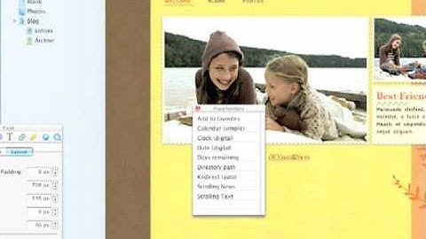 iWeb Valet widgets tutorial with sound