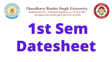 CRSU 1st semester Datesheet April 2021