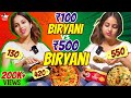 100 rupees biryani vs 500 rupees biryani  niveditha gowda