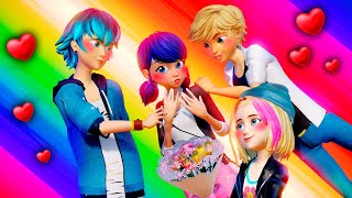 Леди Баг и Супер-Кот |💖💛💚Marinette's Harem💚💛💖 (group transformation)