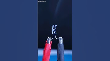 Capacitor explosion with reverse voltage. #explosion  #capacitor #diyelectronics