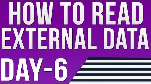 SAS Training: How to Read External data - DAY 6