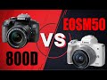 Обзор Canon EOS M50 vs 800d, видео, фото