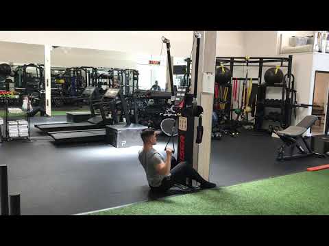 Seated Keiser Resisted Lat Pulldown w/ 45 Degree Lean