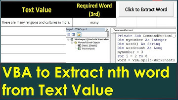 VBA to Extract nth word from Text - Advanced VBA Tutorial