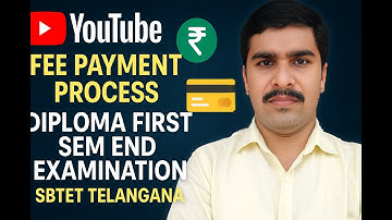 How to pay the Diploma 1st Sem End Sem examination fees in SBTET Telangana Website|Step by step