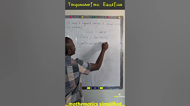 When does sin(x) = cos(x)? | Easy Trigonometry Trick