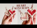 DIY Macrame Heart Keychain, New Design Macramé Keychain Tutorial