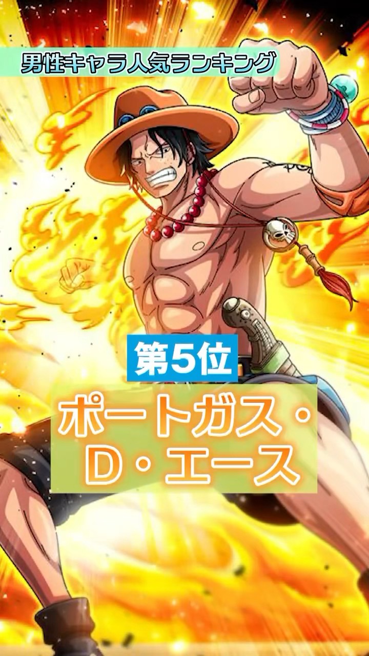 1位は誰⁉︎男性人気キャラランキング！ #ワンピース #onepiece