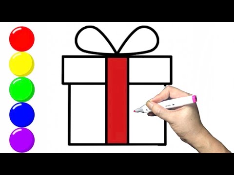 Bolalar uchun sovla quitisi rasm chizish | Drawing a gift for children ...