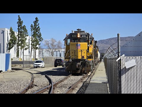 HD] Union Pacific LOB35R Mira Loma Industrial Switcher on
