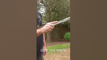 No spin knife throwing tutorial  #knifethrowing #nospin #fyp