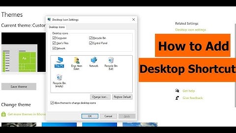 **How to Add This PC, Control Panel, Recycle Bin, User