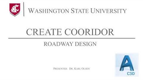 CE 302 - Civil 3D  - Create Corridor