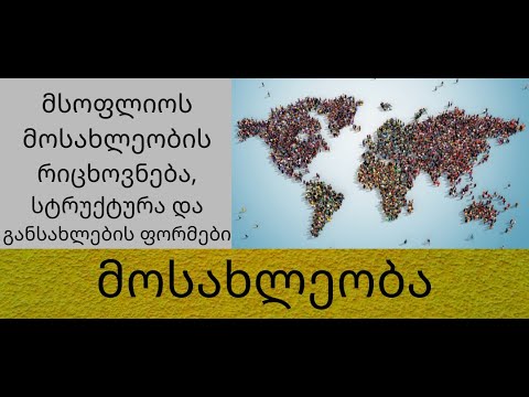 გეოგრაფია, მე - 7 კლასი, მსოფლიო მოსახლეობის რიცხოვნება, სტრუქტურა, განსახლების ფორმები ანა ანუშიძე