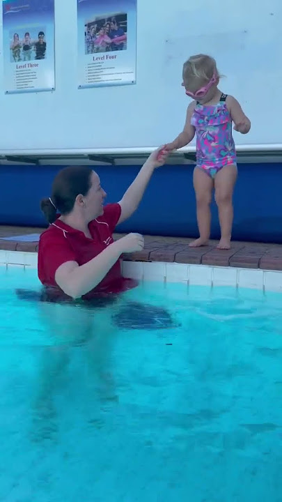 Falling into the pool #swimming #toddler #pool #safetyfirst #safetytips #learning #fun