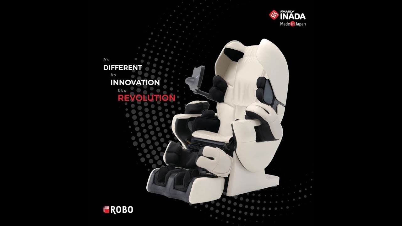 Family Inada Robo: Revolutionary massage chair with 5 finger kneading technology. Made in Japan.