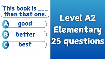 Mixed English Grammar Quiz: LEVEL A2 | ELEMENTARY | CAN YOU SCORE 25/25?