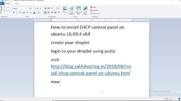 Install EHCP control panel on Ubuntu 16.04.4 x64