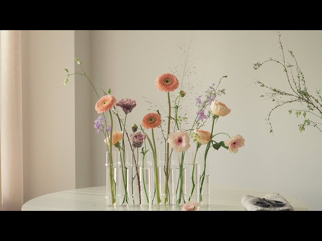 튜브 화병 물꽂이/ Tube Vase Arrangement