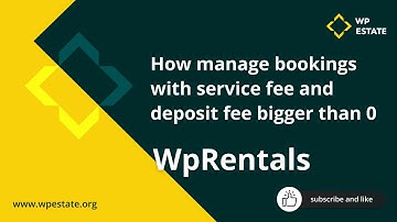 How manage bookings with service fee and deposit fee bigger than 0