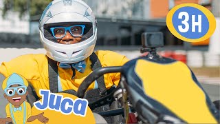 Juca e Blippi Competem numa Corrida de Kart | 3 HORAS DO JUCA! | Vídeos Educativos para Crianças