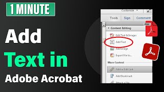 How to add text in adobe acrobat | Add Text to PDF