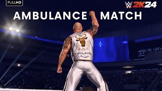 WWE 2K24 - The Rock vs John Cena - Ambulance Match - Royal Rumble - 60FPS