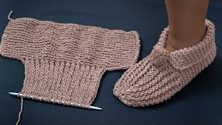 Knitted slippers easily and simply - even a beginner can handle it