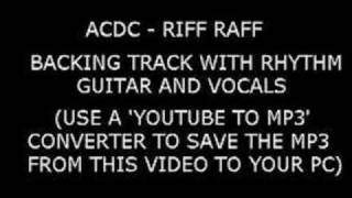 ACDC RIFF RAFF Backing Track With VOCALS and RHYTHM GUITAR chords